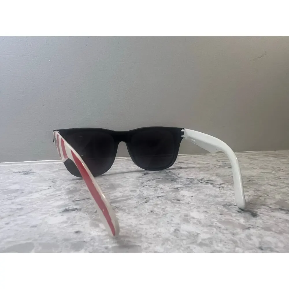 Vintage TGIF Friday's Sunglasses Red White Black Frames